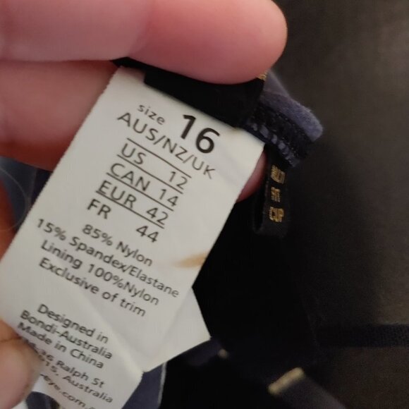 Nip Tuck Swimsuit Bond-Eye Australia Grey Stripe - Picture 5 of 8